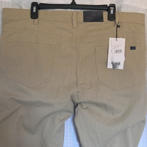 NEW JACHS NEW YORK Straight Fit  5 Pocket Pants in Khaki Size 40x32 - Picture 2 of 9